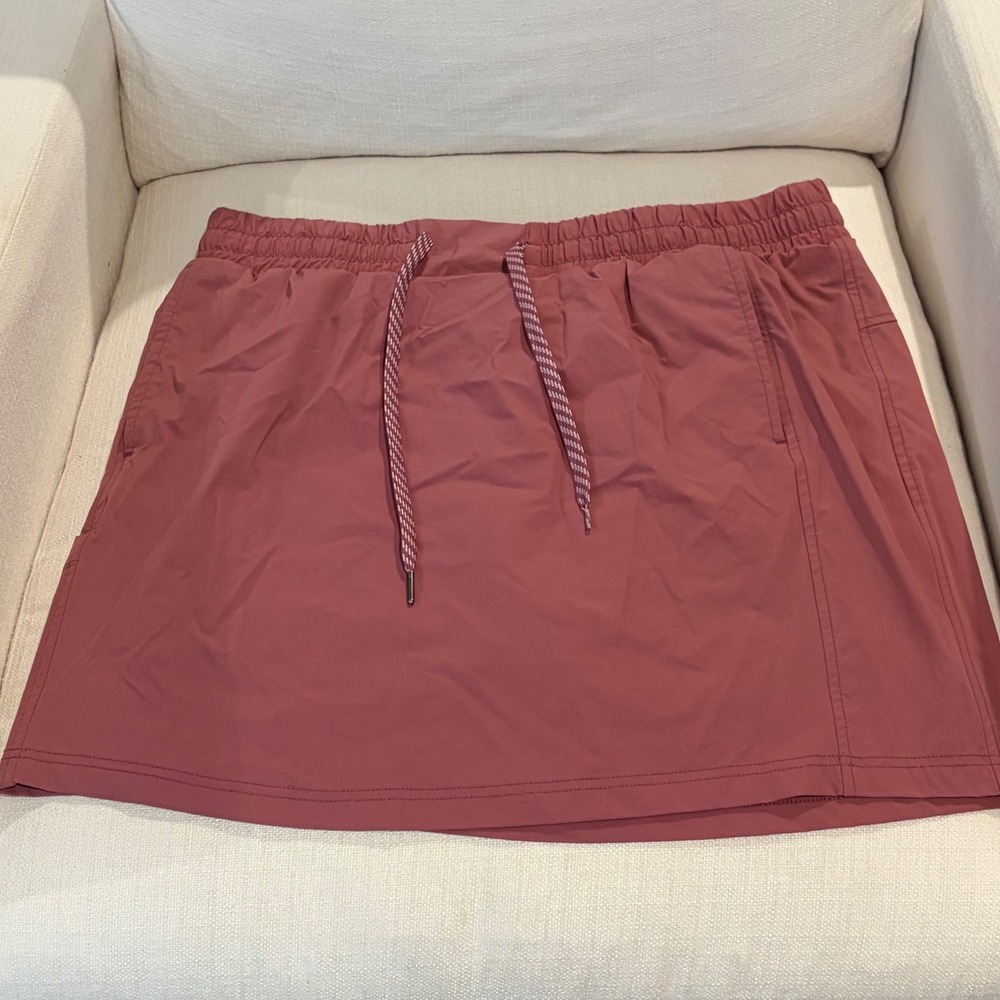 Avalanche Womens XL Mauve Outdoor Hiking Skort Elastic Waist Drawstring Pockets